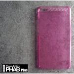 เคส Lenovo PHAB Plus เคสแข็ง สีเรียบกึ่งโปร่งใส สีชมพู