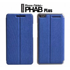 เคส Lenovo PHAB Plus เคสฝาพับ พับเป็นขาตั้งได้ สีน้ำเงินเข้ม 