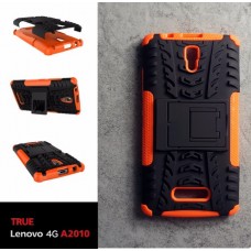 เคส Lenovo A2010 (TRUE Lenovo 4G A2010) กรอบบั๊มเปอร์ กันกระแทก Defender สีส้ม (เป็นขาตั้งได้)