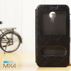เคส Meizu MX4 l เคสฝาพับ เป็นขาตั้งได้ พร้อมช่องรูดรับสาย สีดำ 