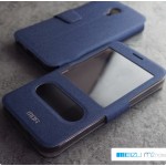 เคส Meizu M2 Note เคสฝาพับบางพิเศษ รับสายได้โดยไม่ต้องเปิดฝา พับเป็นขาตั้งได้จาก Mofi สีน้ำเงิน