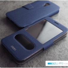 เคส Meizu M2 Note เคสฝาพับบางพิเศษ รับสายได้โดยไม่ต้องเปิดฝา พับเป็นขาตั้งได้จาก Mofi สีน้ำเงิน