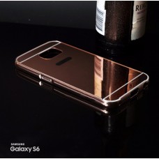 เคส Samsung Galaxy S6 l เคสฝาหลัง + Bumper (แบบเงา) ขอบกันกระแทก สีโรสโกลด์