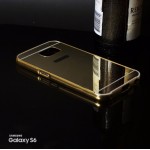 เคส Samsung Galaxy S6 l เคสฝาหลัง + Bumper (แบบเงา) ขอบกันกระแทก สีทอง