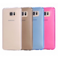 เคส Samsung Galaxy S6 เคสนิ่มยาง TPU สีเรียบ (ชมพู)
