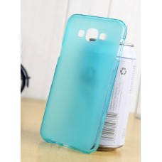 เคส Samsung galaxy E7 เคสยางนิ่ม TPU สีเรียบ (ฟ้า)