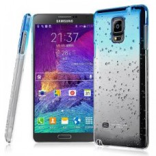 เคส Samsung Galaxy Note 4 | เคสใสพร้อมหยดน้ำเทียมจาก IMAK สีฟ้า
