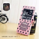 เคส Samsung Galaxy Note4 เคสฝาพับผิวกันลื่น เปิด-ปิด อัตโนมัติ (รับสายโดยไม่ต้องเปิดฝา) ลายที่ 4