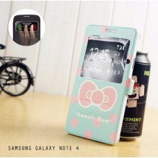 เคส Samsung Galaxy Note4 เคสฝาพับผิวกันลื่น เปิด-ปิด อัตโนมัติ (รับสายโดยไม่ต้องเปิดฝา) ลายที่ 6