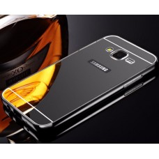 เคส Samsung Galaxy Grand Prime l เคสฝาหลัง + Bumper (แบบเงา) ขอบกันกระแทก สีสเปซเกรย์