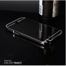 เคส Samsung Galaxy Note 2 l เคสฝาหลัง + Bumper (แบบเงา) ขอบกันกระแทก สีสเปซเกรย์