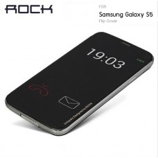 เคส Samsung Galaxy S5 เคสฝาพับหน้าต่างเต็มจอกึ่งโปร่งแสง จาก ROCK