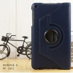 เคส ASUS Memo Pad8 (ME181C) หมุนได้ 360 องศา หนังPU ฝาพับเป็นขาตั้งได้ (น้ำเงินเข้ม)