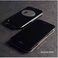 เคส ASUS Zenfone ZOOM เคสหนัง + แผ่นเหล็กป้องกันตัวเครื่อง (บางพิเศษ) สีดำ