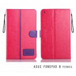 เคส ASUS Fonepad 8 (FE380CG) เอซุส โฟนแพด8 ฝาพับตั้งได้ มีช่องใสบัตร สีชมพู / ม่วง