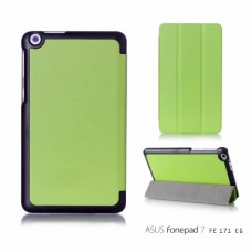 เคส ASUS Fonepad 7 (FE171CG) เคสฝาพับ 3 ท่อนสีสันสดใส ฝาพับเป็นขาตั้งได้ (สีเขียวอ่อน)