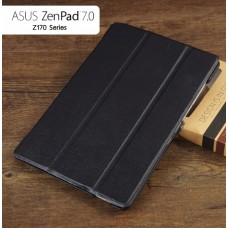 เคส ZenPad C (Z170CG) เคสฝาพับ 3 ท่อนสีสันสดใส ฝาพับเป็นขาตั้งได้ (สีดำ)