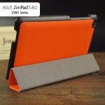 เคส ZenPad S 8.0 (Z580CG) เคสฝาพับ 3 ท่อนสีสันสดใส ฝาพับเป็นขาตั้งได้ (สีส้ม)