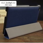 เคส ZenPad S 8.0 (Z580CG) เคสฝาพับ 3 ท่อนสีสันสดใส ฝาพับเป็นขาตั้งได้ (สีน้ำเงินเข้ม)