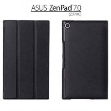 เคส ZenPad 7 (Z370CG) เคสฝาพับ 3 ท่อนสีสันสดใส ฝาพับเป็นขาตั้งได้ (สีดำ)