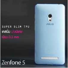 เคส ASUS Zenfone 5 | เคสนิ่ม Super Slim TPU บางพิเศษ พร้อมจุด Pixel ขนาดเล็กด้านในเคสป้องกันเคสติดกับตัวเครื่อง (น้ำเงิน/ใส)