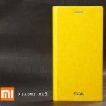 เคส Xiaomi MI3 เคสหนัง PU ฝาพับ สีเหลือง sport