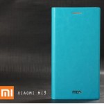 เคส Xiaomi MI3 เคสหนัง PU ฝาพับ สีฟ้า