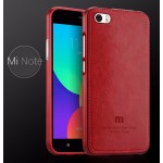 เคส Mi Note / Mi Note Pro Bumper (เกรด Premium) พร้อมฝาหลัง (หนัง) สีแดง
