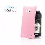 เคส Vivo Xshot เคสแข็งแบบบางสีเรียบ (ความยืดหยุ่นสูง) ชมพู