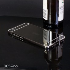 เคส Vivo X5Pro l เคสฝาหลัง + Bumper (แบบเงา) ขอบกันกระแทก สีสเปซเกรย์