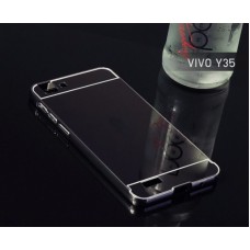 เคส Vivo Y35 l เคสฝาหลัง + Bumper (แบบเงา) ขอบกันกระแทก สีสเปซเกรย์