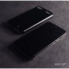 เคส Vivo Y37 เคสฝาพับบางพิเศษ พร้อมแผ่นเหล็กป้องกันของมีคม พับเป็นขาตั้งได้จาก Mofi สีดำ