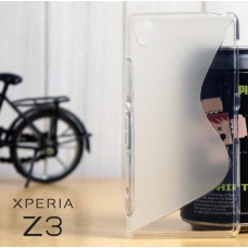 เคส Sony Xperia Z3 l เคสยาง TPU Two-Tone สีขาวใส