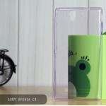 เคส Sony Xperia C3 l เคสนิ่ม Super Slim TPU บางพิเศษ พร้อมจุด Pixel ขนาดเล็กด้านในเคสป้องกันเคสติดกับตัวเครื่อง สีม่วง