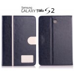 เคส Samsung Galaxy Tab S2 8.0" (T715) ฝาพับตั้งได้ มีช่องใสบัตร สีน้ำเงิน / ขาว