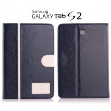 เคส Samsung Galaxy Tab S2 8.0" (T715) ฝาพับตั้งได้ มีช่องใสบัตร สีน้ำเงิน / ขาว