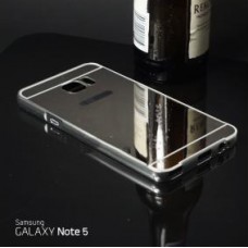เคส Samsung Galaxy Note5 l เคสฝาหลัง + Bumper (แบบเงา) ขอบกันกระแทก สีเงิน