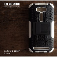 เคส Zenfone 2 Laser (5 นิ้ว) กรอบบั๊มเปอร์ กันกระแทก Defender สีขาว (เป็นขาตั้งได้)