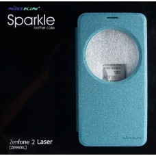 เคส Zenfone 2 Laser (5.5 นิ้ว) เคสฝาพับ Nillkin Sparkle (ของแท้) สีฟ้า