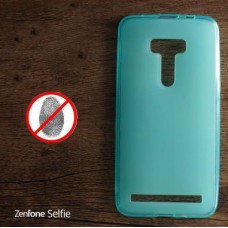 เคส Zenfone Selfie (ZD551KL) เคสนิ่ม TPU (ลดรอยนิ้วมือบนตัวเคส) สีเรียบ สีฟ้า