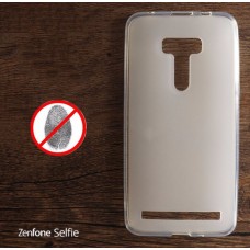 เคส Zenfone Selfie (ZD551KL) เคสนิ่ม TPU (ลดรอยนิ้วมือบนตัวเคส) สีเรียบ สีขาว