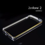เคส Zenfone 2 (ZE500CL) ขอบกันกระแทก Bumper สีเงิน / ขลิบทอง