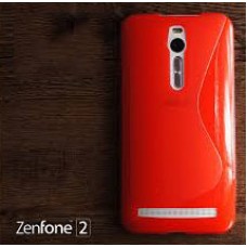 เคส Zenfone 2 (ZE551ML / ZE550ML) | เคสนิ่ม ซิลิโคน คุณภาพดี แบบทูโทน สีแดง / ใส
