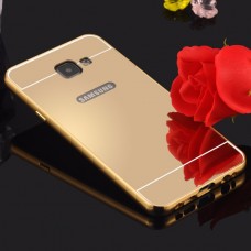 เคส Samsung Galaxy A7 2016 l เคสฝาหลัง + Bumper (แบบเงา) ขอบกันกระแทก สีทอง