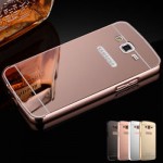 เคส Samsung Galaxy J2 l เคสฝาหลัง + Bumper (แบบเงา) ขอบกันกระแทก สีโรสโกลด์
