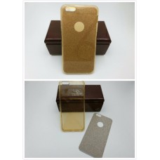 เคส iPhone 6/6S เคสนิ่ม Slim TPU พร้อมจุด Pixel ขนาดเล็กด้านในเคสป้องกันเคสติดกับตัวเครื่อง (แถมแผ่นกากเพชร) สีทองใส