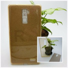 เคส OPPO R7S เคสนิ่ม Slim TPU พร้อมจุด Pixel ขนาดเล็กด้านในเคสป้องกันเคสติดกับตัวเครื่อง (แถมแผ่นกากเพชร) สีทองใส