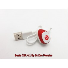 หูฟัง บลูทูธ Beats CSR 4.1 By Dr.Dre Monster สีขาว-แดง