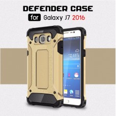 เคส Samsung Galaxy J7 Version 2 (2016) เคสบั๊มเปอร์เสริมขอบกันกระแทก สีทอง Hybrid Protection