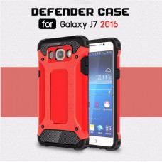 เคส Samsung Galaxy J7 Version 2 (2016) เคสบั๊มเปอร์เสริมขอบกันกระแทก สีแดง Hybrid Protection
